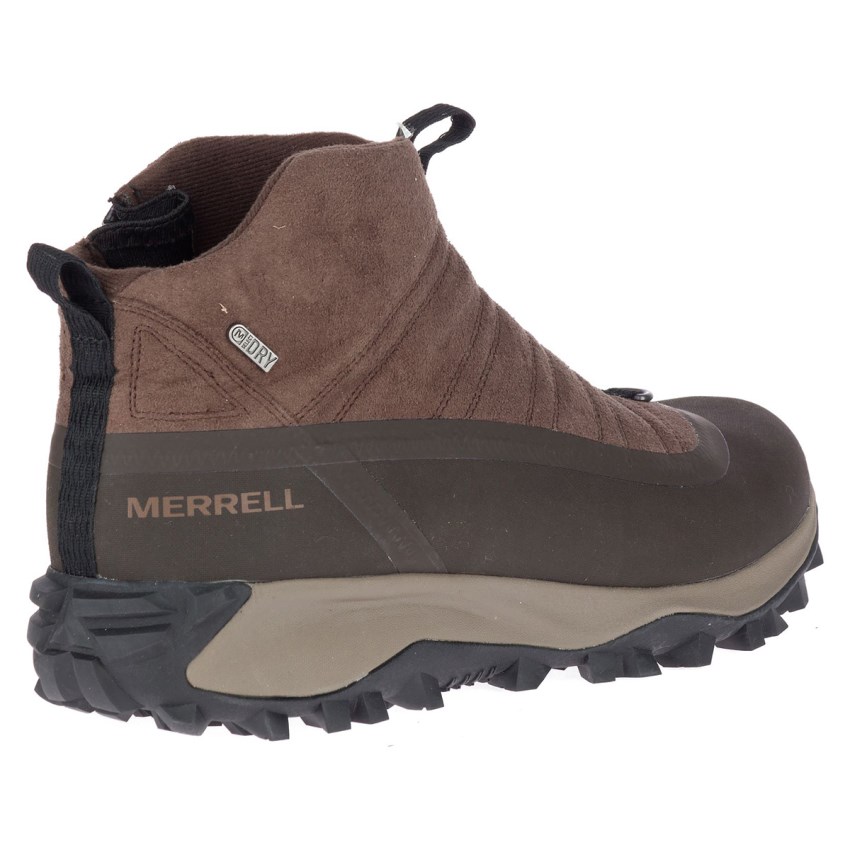 Chaussures Randonnée Merrell Thermo Snowdrift Zip Mid Shell Marron Homme | D.O.DLVZ